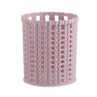 笔筒ins可爱小众创意美式复古小桶桌面办公室文具学生化妆收纳桶