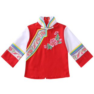 儿童白族服装少数民族男女童舞蹈服绣花民族风大理云南贵州表演服