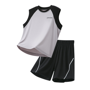 『会上瘾的舒服』夏季2026新款儿童运动套装男童篮球服短裤两件套