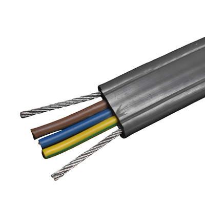 带双钢丝扁平随行拖链电缆