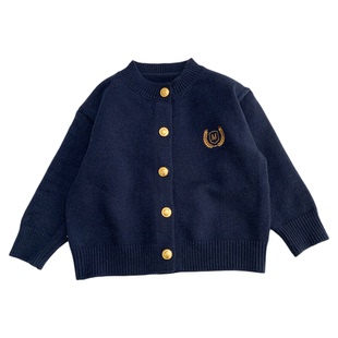 男童春秋针织衫外套2026新款儿童学院风毛衣开衫帅气小男孩毛线衣