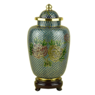 北京景泰蓝将军罐老货脱胎透明蓝罐子纯手工掐丝珐琅彩摆件收藏品