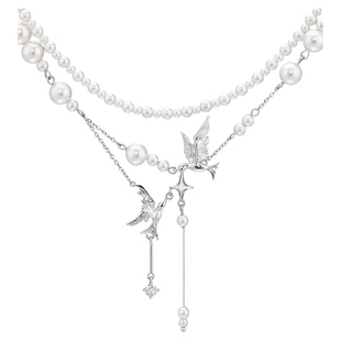 飞鸟集 原创设计清冷珍珠项链双层流苏高级感锁骨链女冷淡风新款