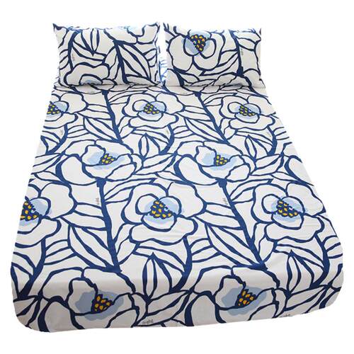 花自由100全棉斜纹床单被单单件1.8m1.5米床纯棉床上用品支持定做