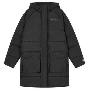 [三防]Champion冠军长款羽绒服男女同款连帽25冬季新款保暖鸭绒