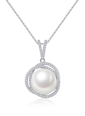 925银面包珍珠项链套装