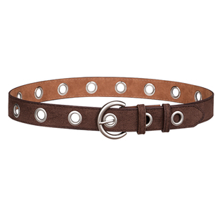 麂皮绒腰带女款装饰配牛仔裤铆钉皮带朋克复古辣妹配饰设计感小众