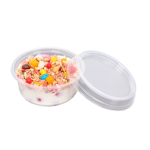 冰粉专用碗水果捞打包盒一次性糖水甜品碗塑料冰汤圆酸奶摆摊带盖