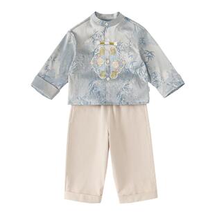 男童汉服周岁男宝礼服男孩春秋装套装新中式衣服唐装儿童国风童装