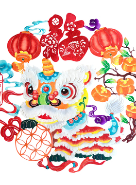 非遗窗花蔚县剪纸手工宣纸玻璃贴