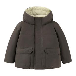 迷你巴拉巴拉男童三防羽绒服2024冬装新款儿童中大童保暖工装外套