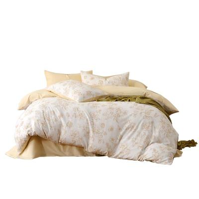 水星家纺60支长绒棉双层纱四件套