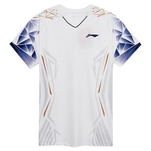 李宁羽毛球服男款运动T恤金甲大赛速干透气专业比赛训练短袖服装