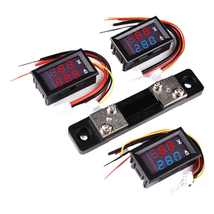 电压电流表头直流DC0-100V 1A 10A 50A 100A 双显示双色数字数显