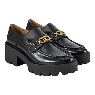 SAM EDELMAN山姆爱德曼秋冬粗高跟黑厚底圆头乐福鞋单鞋女MYLES