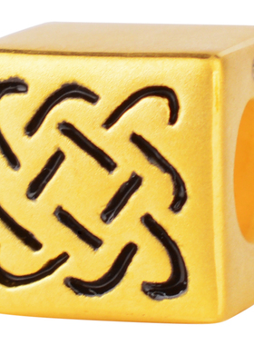 谁羽足金转运珠吊坠黄金手链