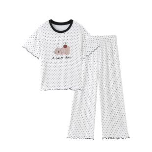 夏季儿童莫代尔睡衣女童卡通家居服亲子冰丝空调服洋气薄款中大童