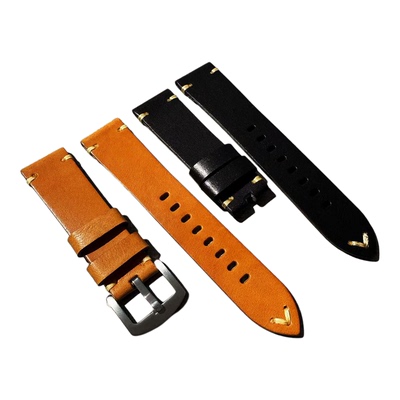 gt4纯手工厚料头层牛皮表带