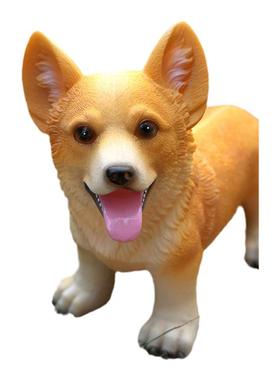 仿真树脂可爱柯基小狗狗动物雕塑