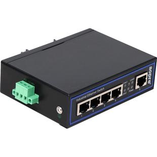 aopre工业网络交换机4口5口百兆千兆工业级交换机导轨式欧柏TE605F非管理型集线器以太网8口工业卡轨式交换机