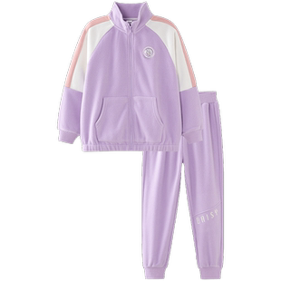 迪士尼童装女童运动套装2026春季新款儿童衣服休闲套装中大童春装