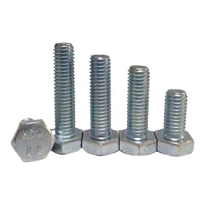 外六角碳钢全牙8.8级螺丝钉镀锌