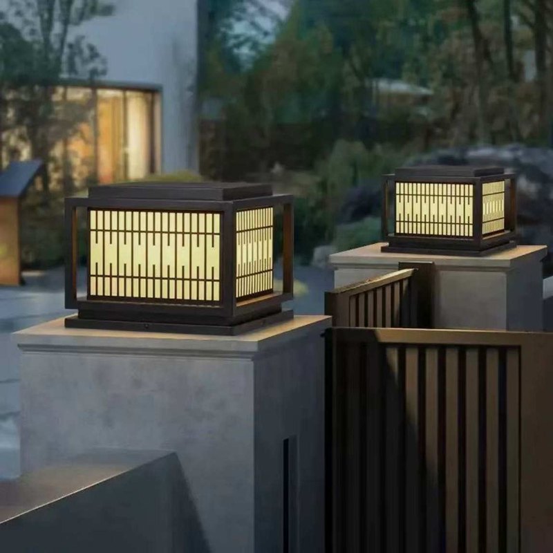 【铝材】太阳能围栏柱头灯大门柱子柱头别墅庭院防水户外氛围灯