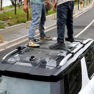 升级款虎钳式加厚全铝合金车顶横杆超低款大承重全金属结构横杆