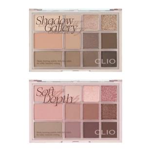 韩国CLIO眼影珂莱欧12色盘大地色秋冬哑光珠光闪片提亮自然修容