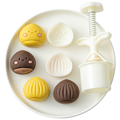 2026新款栗子月饼模具手压式家用按压绿豆糕点30g75克可爱磨流心