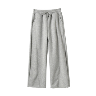 大码女装 两穿 女士加绒弯刀裤 厚实保暖卫裤 长裤子 冬款 女装