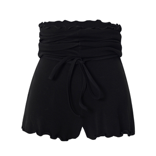 艾舞戈芭蕾舞短裤女高腰翻边热身裤舞蹈服成人三分裤连体裤练功服