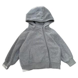 男童纯棉卫衣春秋装儿童纯棉宽松连帽开衫中小童帅气休闲上衣潮酷