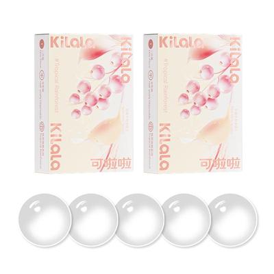 可啦啦夏野果隐形近视眼镜女透明片半年抛2/4片装旗舰店送护理液K