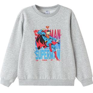 【DC超人】巴拉巴拉童装男童卫衣儿童新款冬装加绒上衣百搭t