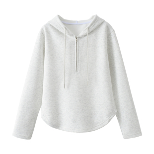 2025春季新款爆款 半拉链连帽卫衣女休闲打底衫女款春秋 女士打底