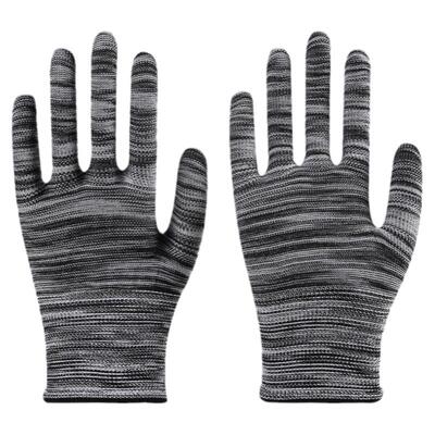 条纹纱线工作手套弹力开车防晒