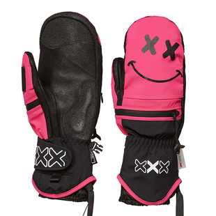 XXX单板滑雪手套凯夫拉内置护腕护板内五指拉链开口男女刻滑手套