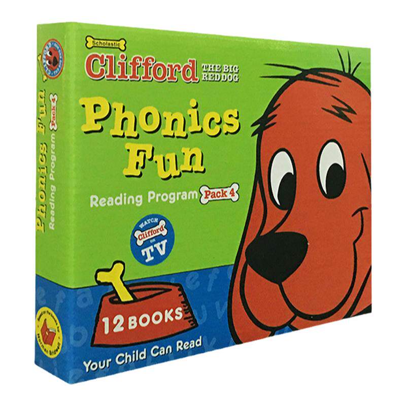 【外图原版】进口英文 CLIFFORDS PHONICS FUN BOX SET4(w/CD)大红狗趣味拼读套装4