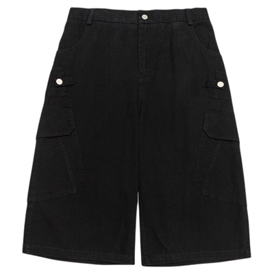 GOGOSOON夏季新款休闲七分裤280g男美式工装裤百搭直筒情侣裤子Q