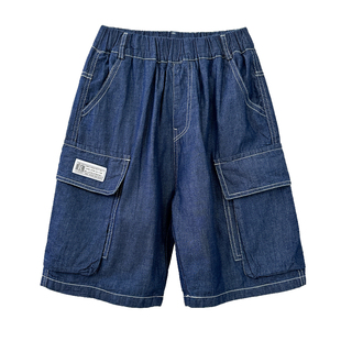 童装男童牛仔中裤儿童大童夏季薄款新款工装短裤五分夏装潮初中生