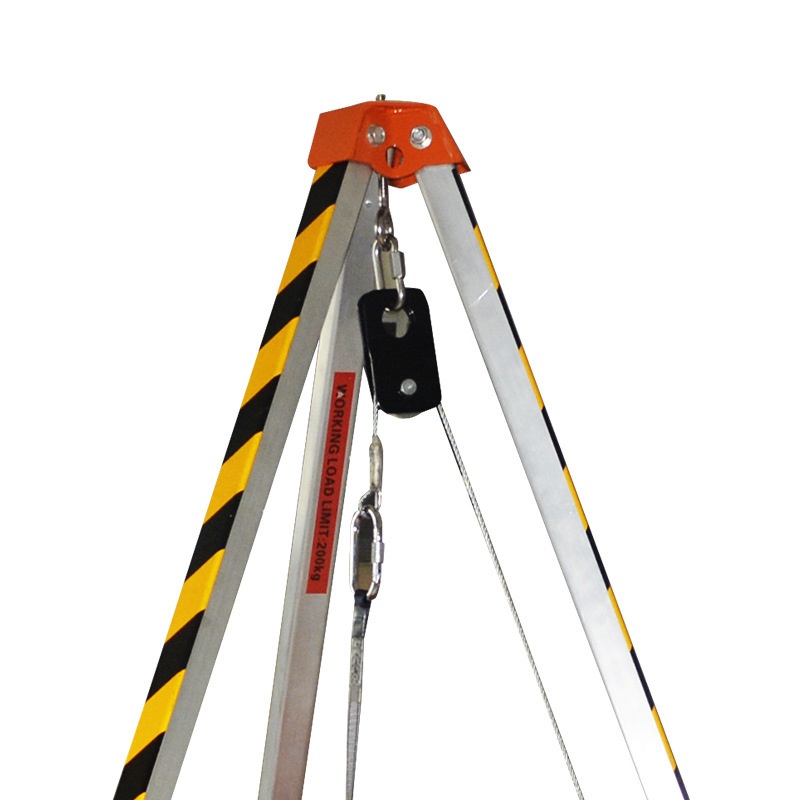消防井口救援支架便携式作业有限空间探洞铝合金三脚架急救救生