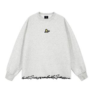 【李晨同款】辛普森一家卫衣街头潮流男女同款刺绣图案布贴圆领