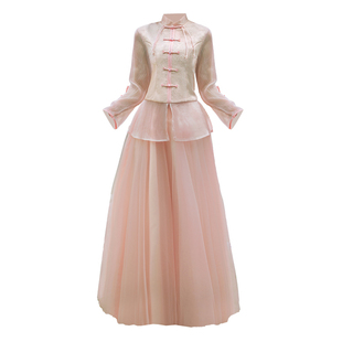 新中式伴娘服2025新款冬装小众高级感汉服旗袍姐妹团伴娘礼服裙女