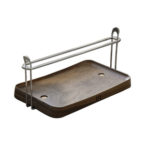 山隐抽纸巾架盒客厅擦手餐桌面托盘创意收纳胡桃实原木轻奢高级感