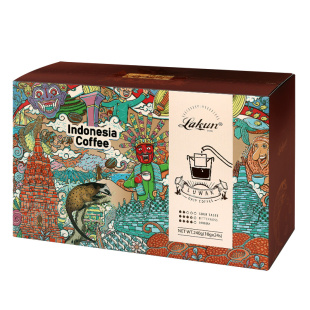 拉昆猫屎挂耳咖啡手冲咖啡粉24片盒装猫屎咖啡官方旗舰店正品送礼