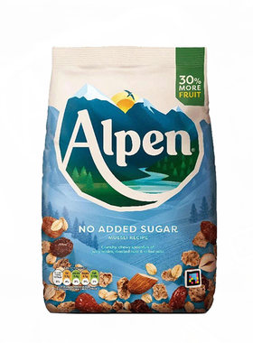 英国欧倍Alpen麦片水果坚果无糖免煮即食燕麦高纤维早餐950g 进口