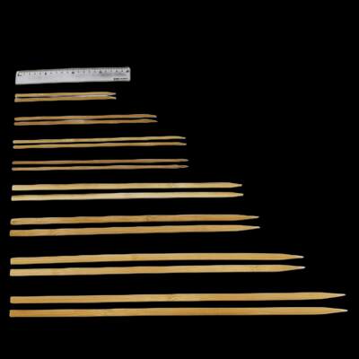 18/25cm45/50cm30青皮日式料理烧鸟扁签平串大油边火盆烧烤扁竹签