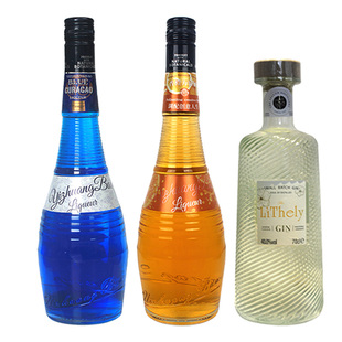 蓝橙力娇酒橙味利口酒甜酒茉莉手工金酒洋酒鸡尾酒基酒调酒组合装