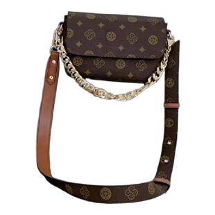 优草坊女包新款高级感复古相机包时尚百搭单肩斜挎包通勤老花包潮